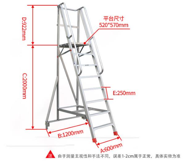 機械操作工作平臺可折疊安全梯